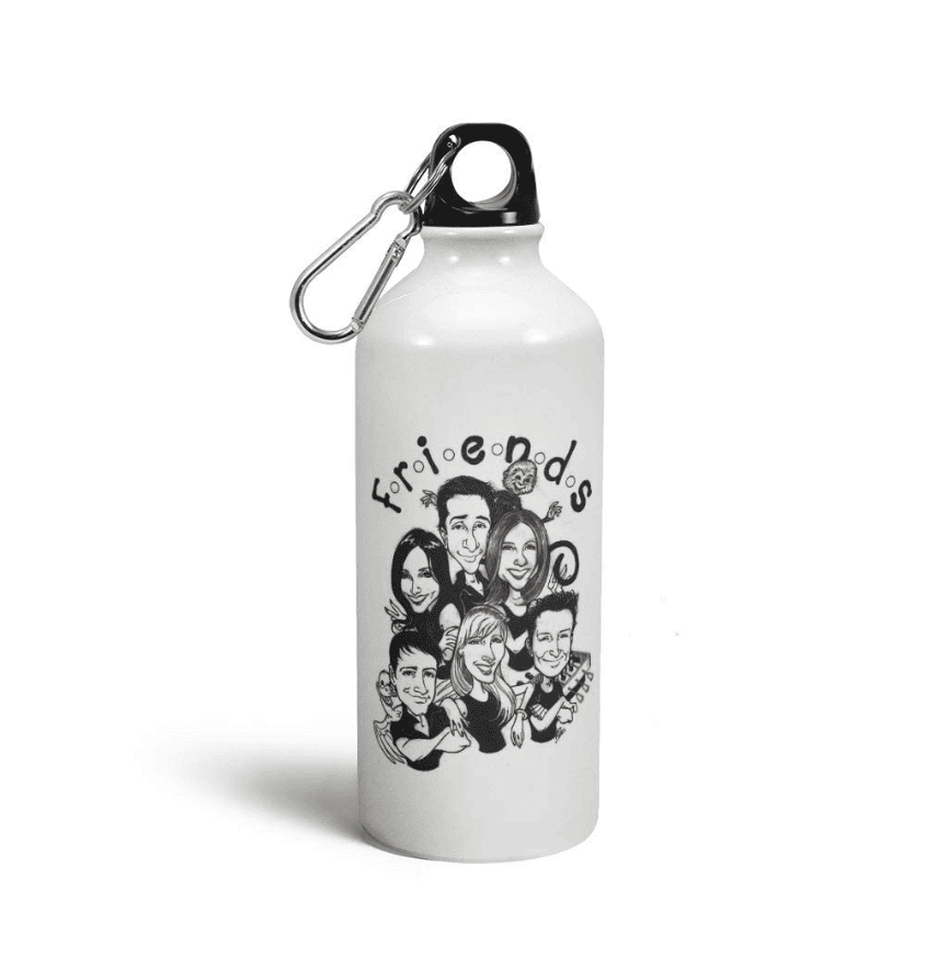 Manufacturer, Exporter, Importer, Supplier, Wholesaler, Retailer, Trader of Aluminium Freinds Fan Art 750ml Sipper Water Bottel in Gurgaon, Haryana, India.