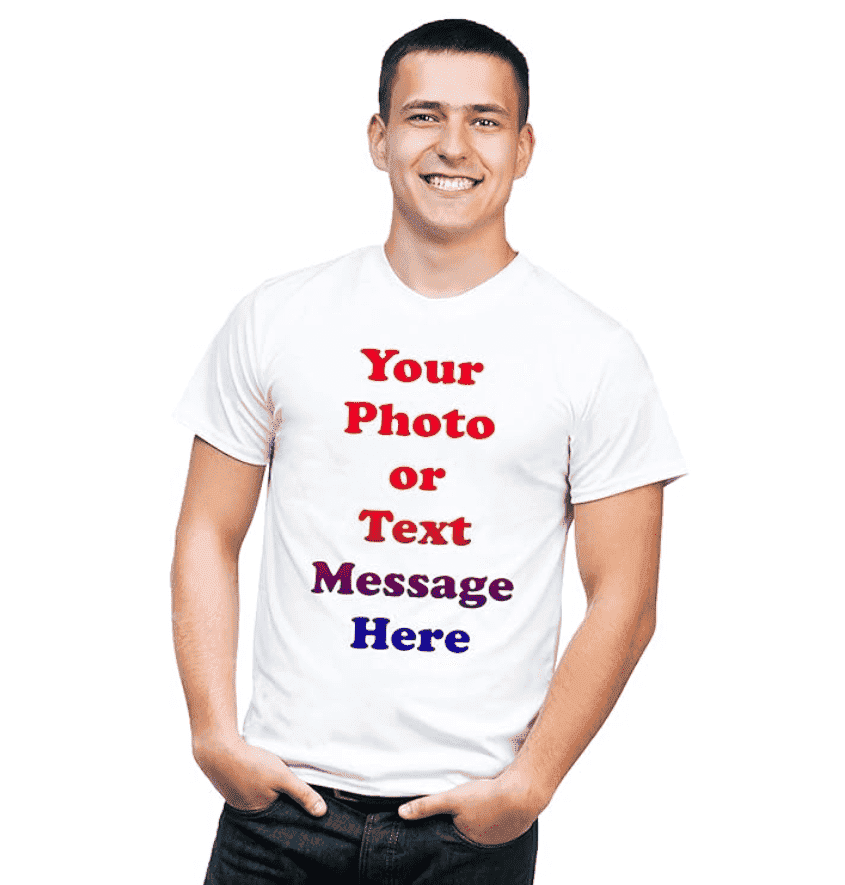 Manufacturer, Exporter, Importer, Supplier, Wholesaler, Retailer, Trader of Personalized Custom Photo, Text, Logo Print Round Neck T-Shirt in Gurgaon, Haryana, India.
